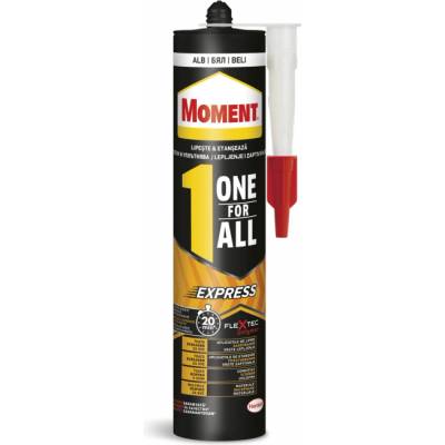 MOMENT OneForAll Express бързосвързващо монт. лепило Flextec бяло 390 г (1030056/d)