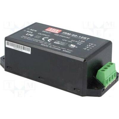 MEAN WELL IRM-60-12ST Napájecí zdroj: spínaný; k vestavbě,modulový; 60W; 12VDC; 5000mA