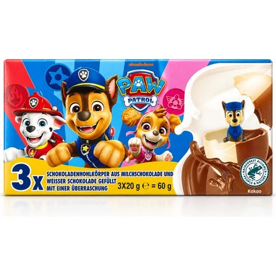 Choceur čokoládová vajíčka s překvapením Paw Patrol 3ks 60 g
