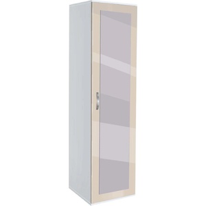 Bogdan Furniture G Еднокрилен гардероб с огледало Мебели Богдан Модел bm-ava11, крем гланц с бяло Гб - memo