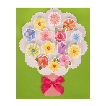 Голяма картичка Букет с 3d мини картички (К86292-7)