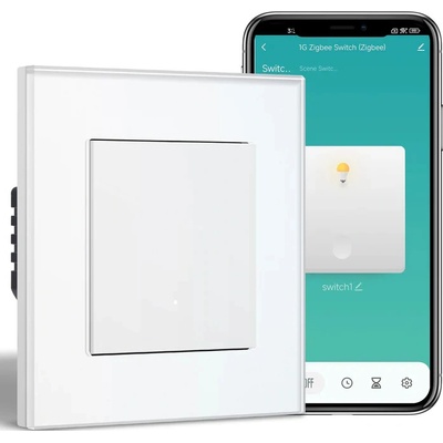 BSEED chytrý Zigbee vypínač světel – Echo Click 1 Bílá