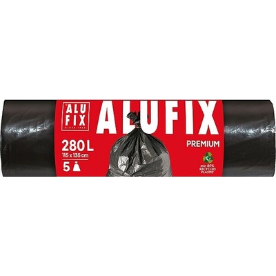ALUFIX Vrecia na odpadky 280 l 60µm 5 ks čierna