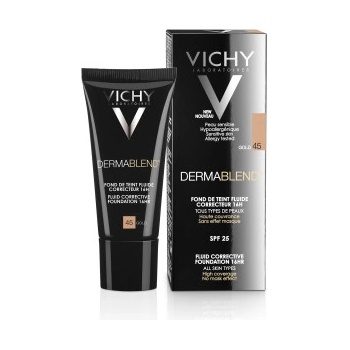 Vichy Dermablend Fluid Corrective Foundation SPF28 tekutý korekční make-up 45 Gold 30 ml