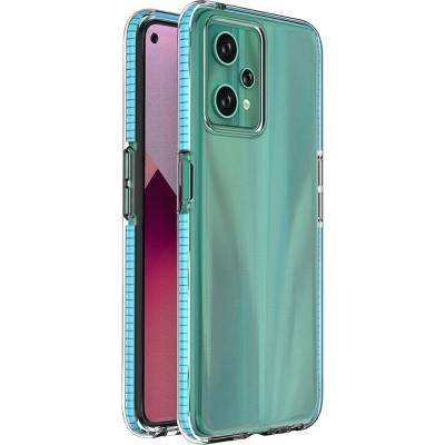 HQWear Силиконов кейс Spring Case за Realme 9 Pro, със светлосиня рамка (9145576265185)