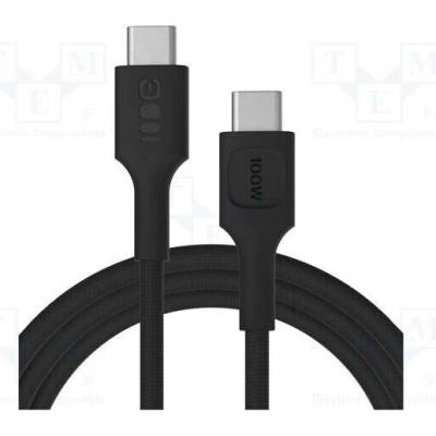 Green Cell KABGC100PS200PB USB 2.0 USB C vidlice z obou stran 2m černý