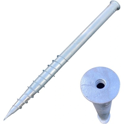 Zemní vrut 1000mm, bez patky pilíře - závit M24 – Zbozi.Blesk.cz