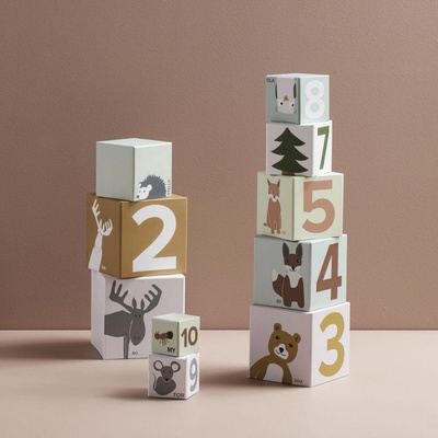 Kids Concept Kostky kartónové Edvin 10 ks