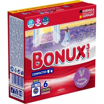Bonux Color Caring Lavender 3v1 prací prášek na barevné prádlo 6 PD 390 g