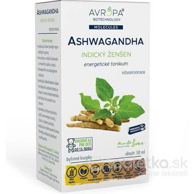 Avropa Ashwagandha bylinné kvapky 50 ml