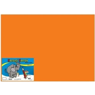 Kreslicí karton A1/180g/10lis oranžová
