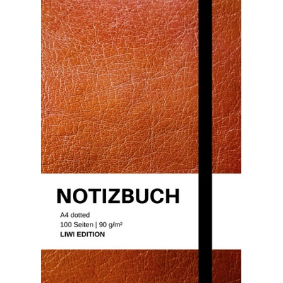 Notizbuch A4 dotted - 100 Seiten Soft Cover - braun - FSC Papier
