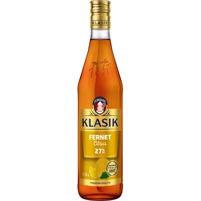 St. Nicolaus KLASIK Fernet Citrus likér 27% 0,5 l (čistá fľaša)