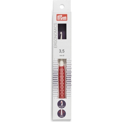 Háčik na pletenie Prym Ergonomics 3,5 mm, 16 cm, červený