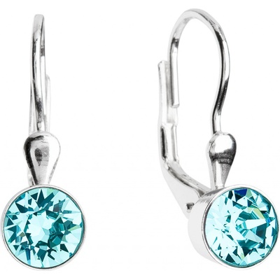 Pavona visací s krystaly modré kulaté 31112.3 light turquoise