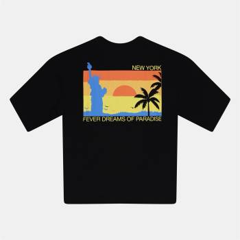 Rose London Тениска Rose London Fewer Dreams T-shirt - Black