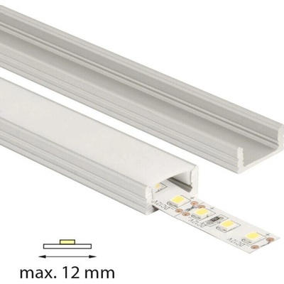 ML-761.021.02.1 Přisazený hliníkový profil PH, 17x8 mm, včetně mléčného difuzoru, 1 m