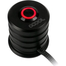 Alphacool Powerbutton s tlačítkem 19 mm s červeným osvětlením - Deep Black 17434