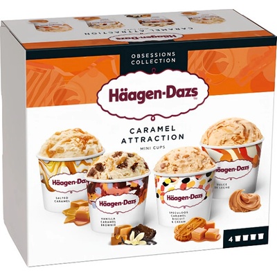 Häagen-Dazs Obsessions Collection Caramel Attraction mini zmrzliny 4x95 ml