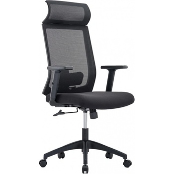 Orcco Работен стол Orcco Owen HB, пластмасови подлакътници, газов амортисьор, коригиране на височината, черен