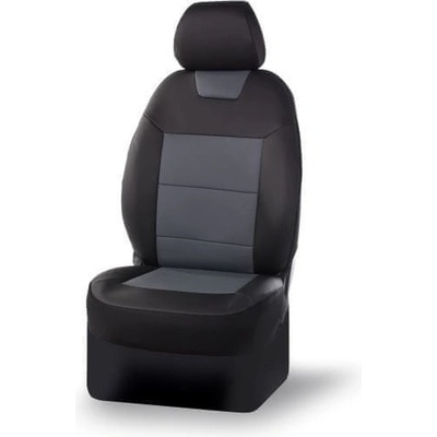 Autopoťah LEATHER LOOK BLACK - GREY