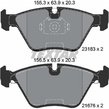 TEXTAR Sada brzdových platničiek kotúčovej brzdy 2318302