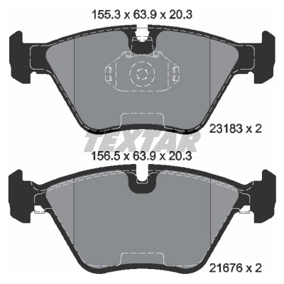 TEXTAR Sada brzdových platničiek kotúčovej brzdy 2318302