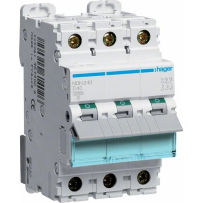 Hager 3P D 40A 10kA AC NDN340