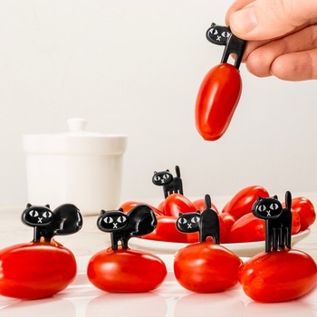 014994 Napichovátka na jednohubky čierne mačky