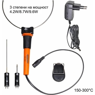 PREMIUM Уред за рязане на стиропор и пяна 3в1, premium, 5v, 150-300 °c, 3 накрайника (uni-010626)