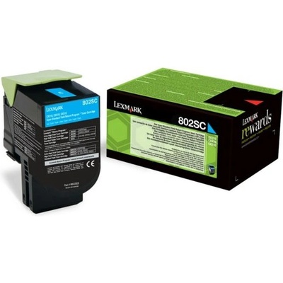 Lexmark Тонер, Lexmark, 80C2SC0 Cyan 802SC, 2000 стр (80C2SC0)