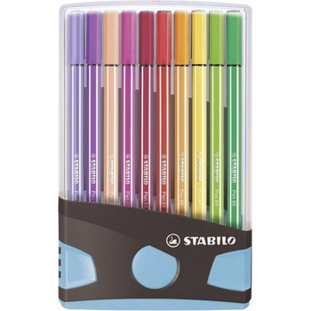 STABILO Комплект флумастери, Stabilo, Pen 68 Color Parade ST6820-04-04 светлосиня кутия, 20 цвята (ST6820-04-04)