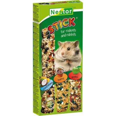 Nestor Tyčinka 3 v 1 pro hlodavce Ovoce Med Tropické ovoce 3 x 175 g