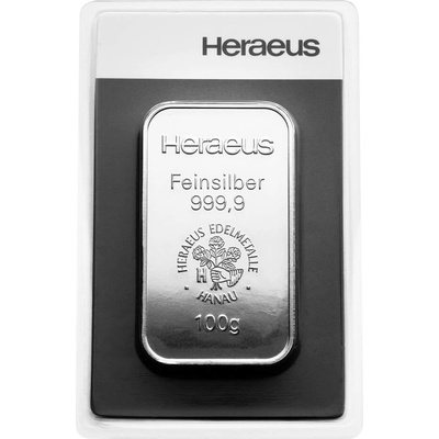 Heraeus Strieborná tehlička 100 g