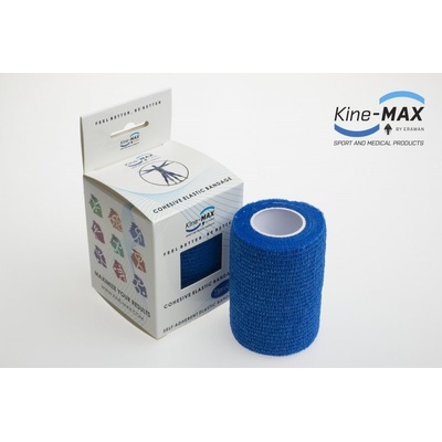 Kine-Max Cohesive Elastic Bandage ELASTICKÁ SAMOFIXAČNÍ BANDÁŽ 7,5 cm x 4,5 m - Modrá