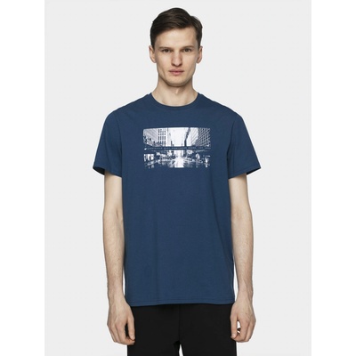 4F pánske tričko H4L21-TSM025 denim