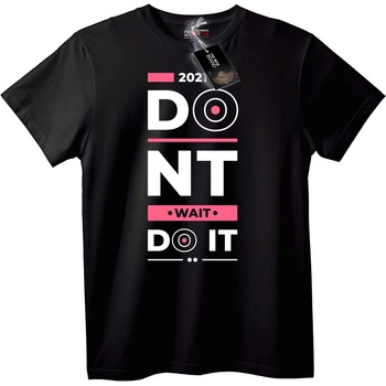 NOONEBRAND Тениска 2021 Не чакай, направи го - 7XL, Black