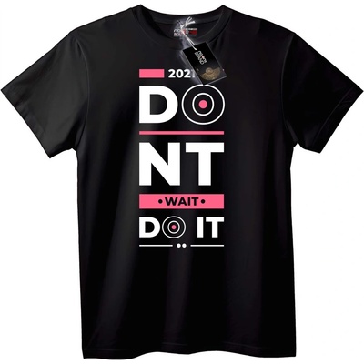 NOONEBRAND Тениска 2021 Не чакай, направи го - 7XL, Black