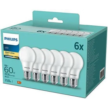 Image 1 of Philips A60 E27 8W 806lm 2700K 6x (8718699775490)