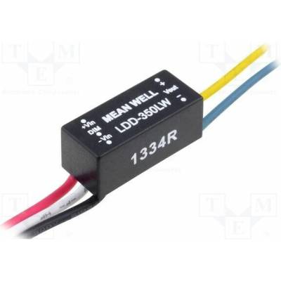 MEAN WELL LDD-350LW Měnič: DC/DC; 11W; Uvst: 9÷36VDC; Uvýst: 2÷32VDC; Ivst: 350mA; vodiče