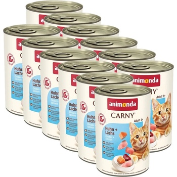 Animonda CARNY Котка Възрастен пиле + сьомга 12 x 400 г
