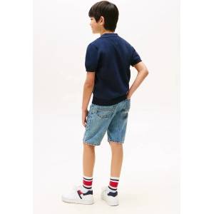 Tommy Hilfiger Детска памучна тениска с яка (KB0KB09754.9BYA)