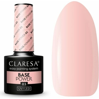 CLARESA Power Base gél lak 03 béžovo broskyňová 5 g