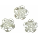 TITANUM Beads pearls plastic roses 10mm 20g