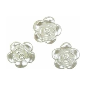 TITANUM Beads pearls plastic roses 10mm 20g