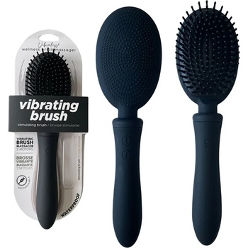 Вибрираща четка за коса, 2 стимулиращи зони - Vibraliss Hairbrush Black (19424)