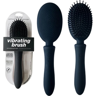 Вибрираща четка за коса, 2 стимулиращи зони - Vibraliss Hairbrush Black (19424)