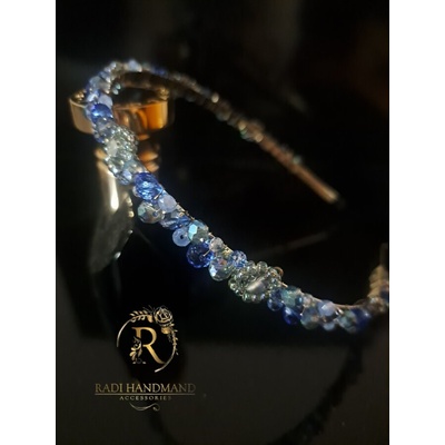 Radi handmade Официална диадема със сини кристали и камъни (923)