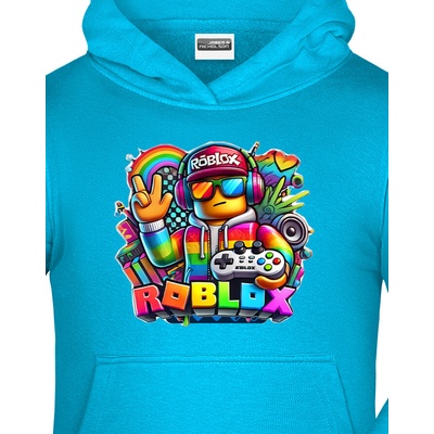 Dětská mikina Roblox 2 Světlá tyrkysová