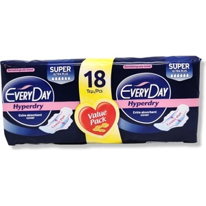  EVERYDAY дамски превръзки, Hyperdry, Super ultra plus, 18 броя
